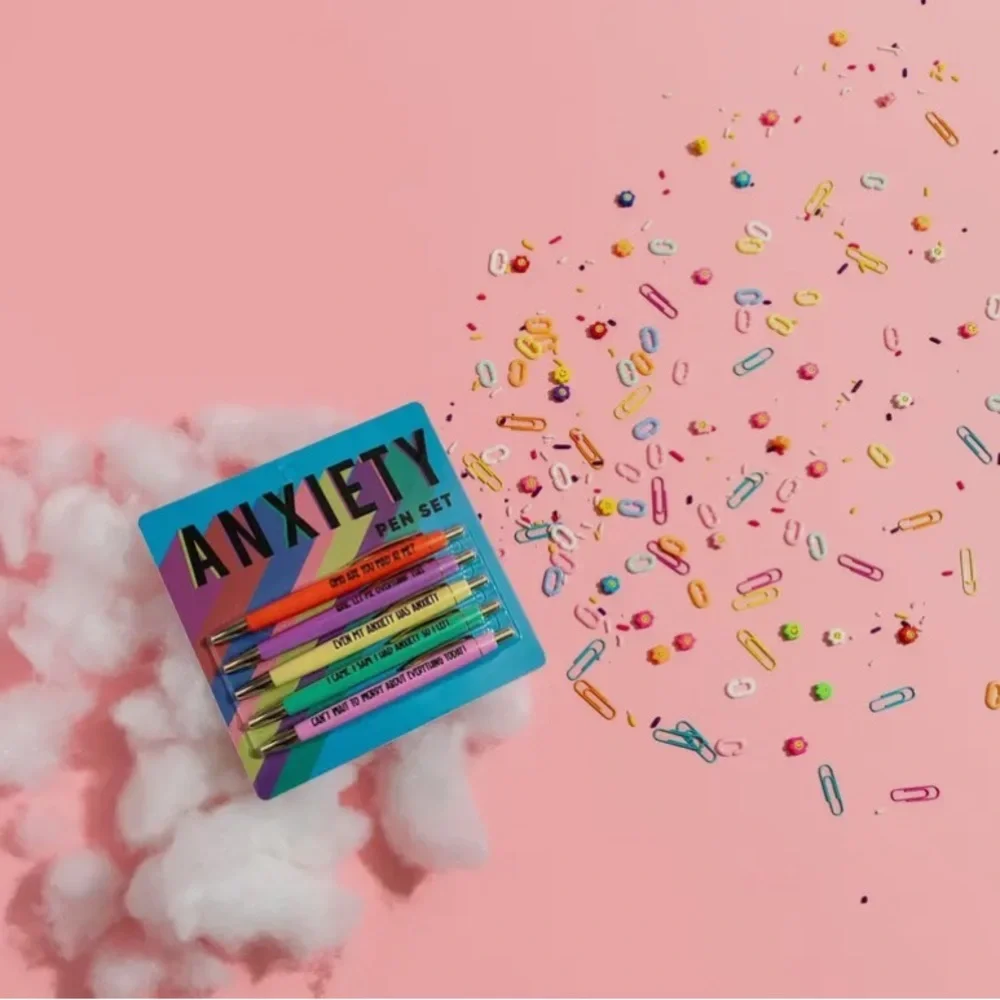 Brand New~ Anxiety Pen Set 😂 - Picture 2 of 3